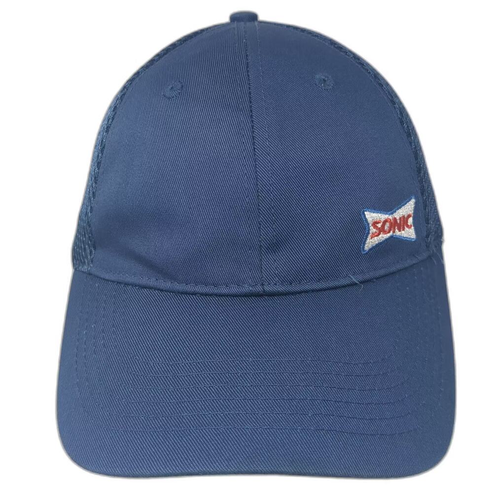 Sonic Trucker Hat Blue One Size Snapback Mesh Embroidered Logo Drive-In Patch